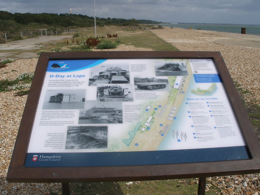 D-Day Panel at Lepe Country Park
